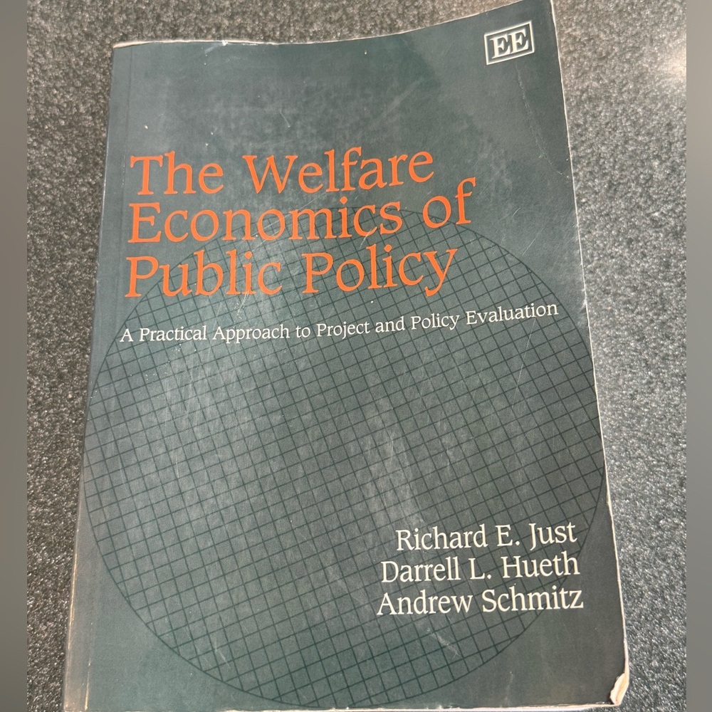 The Welfare Economics of Public Policy:Practical Approach to Project & Policy